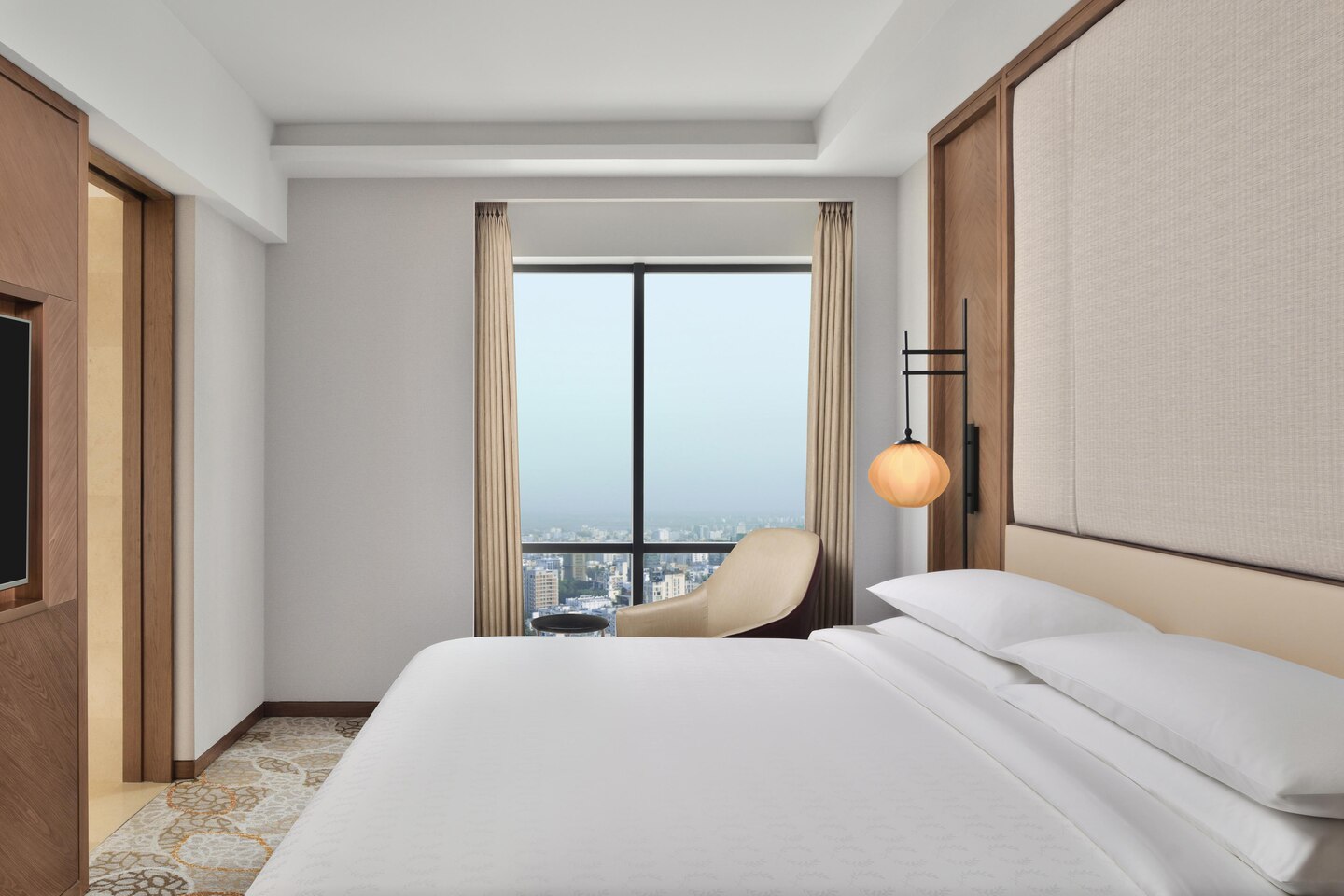 مشروع فندق الصين فندق كوين غرفة نوم مصنع تصميم حديث أثاث فندق جذاب